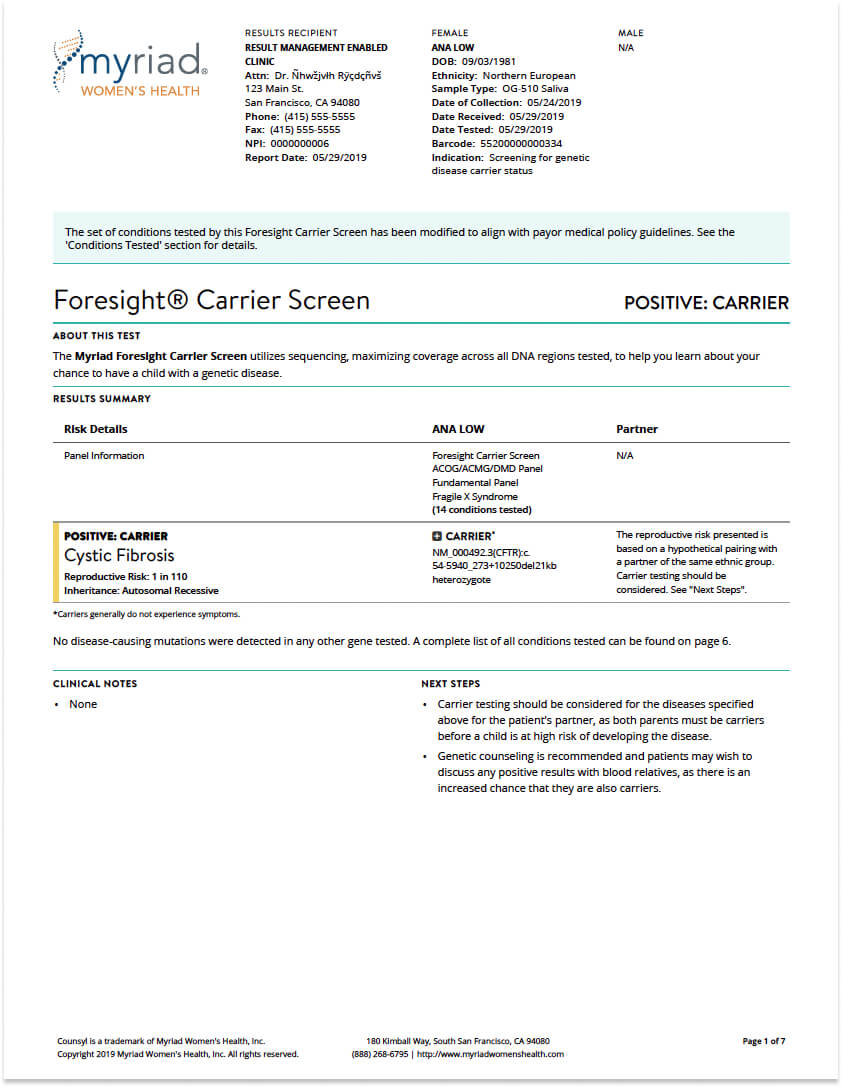 foresight-carrier-screen-myriad-genetics