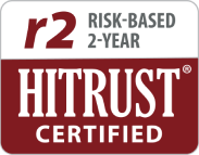 r2 risk-based 2-year HiTrust certification badge